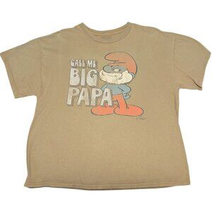 Papa Smurf Graphic‎ T Shirt Call Me Big Papa XL Retro 80’s Novelty